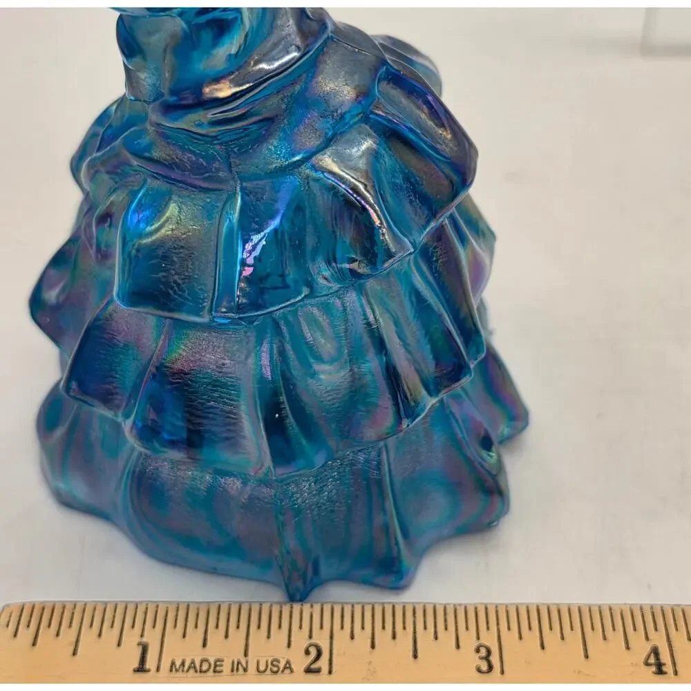 Wheaton Glass 1960’s BLUE Carnival Glass Southern Belle